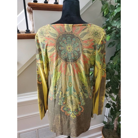 DB Sports Women's Multicolor Polyester Scoop Neck Long Sleeve Pullover Sweater L - Picture 6 of 10